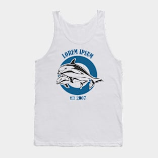 two Dolphin Emblem Tank Top